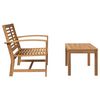vidaXL Σετ Καναπέ Κήπου 2 pcs Φυσικό Μασίφ ξύλο teak