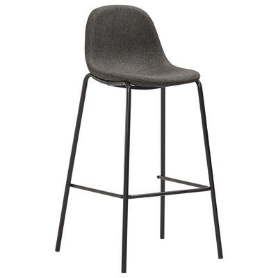 vidaXL Καρέκλες Μπαρ 4 τεμ. Σκούρο Γκρι Υφασμάτινες