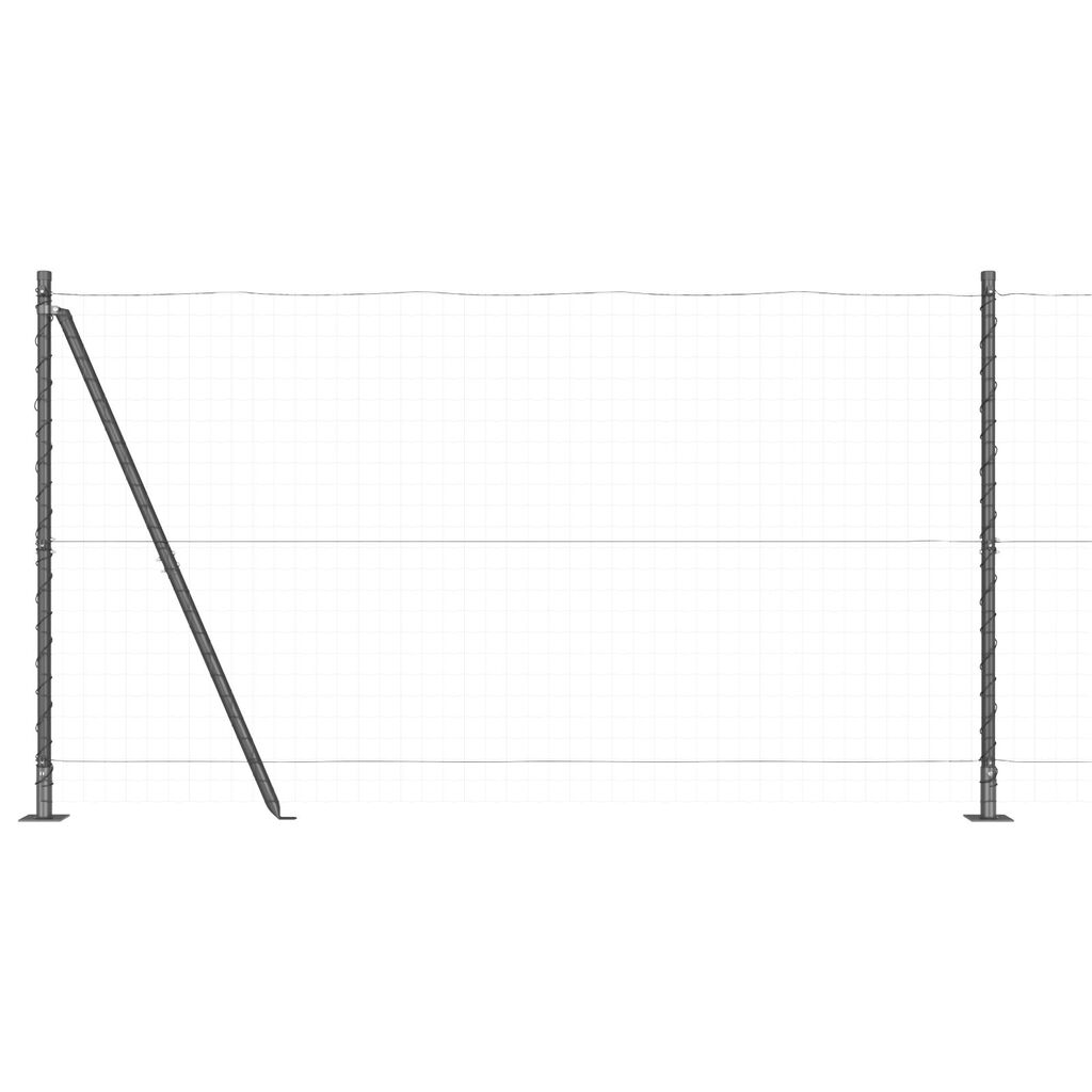 vidaXL Στυλίτες Φράχτη με Βάσεις 52 τεμ Ø32mm 68,5cm Γαλβανισμένο Ατσάλι
