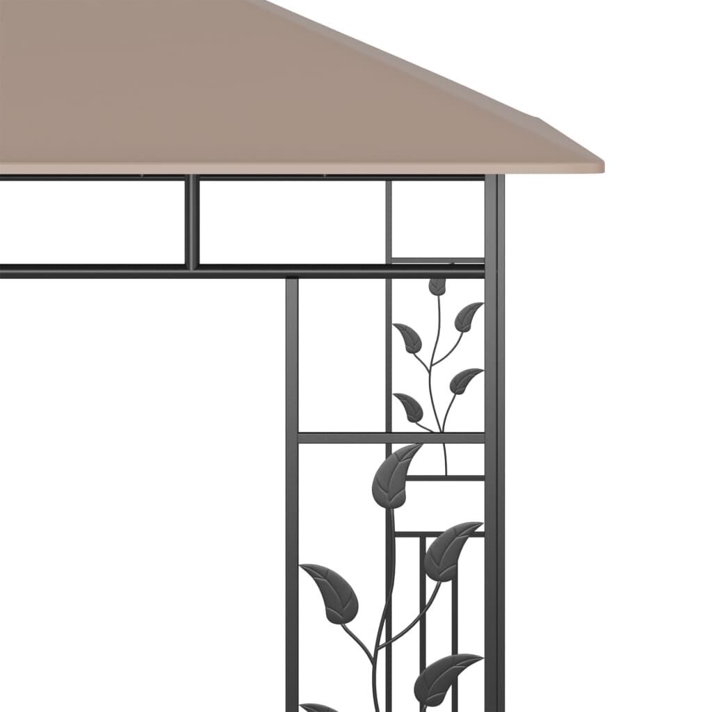 vidaXL Κιόσκι με Αντικουνουπικό Δίχτυ Taupe 3x3x2,73 μ. / 180 γρ./μ²