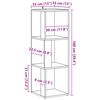 vidaXL Γωνιακό ντουλάπι παλιό ξύλο 33x33x100 cm Ξύλο μηχανής