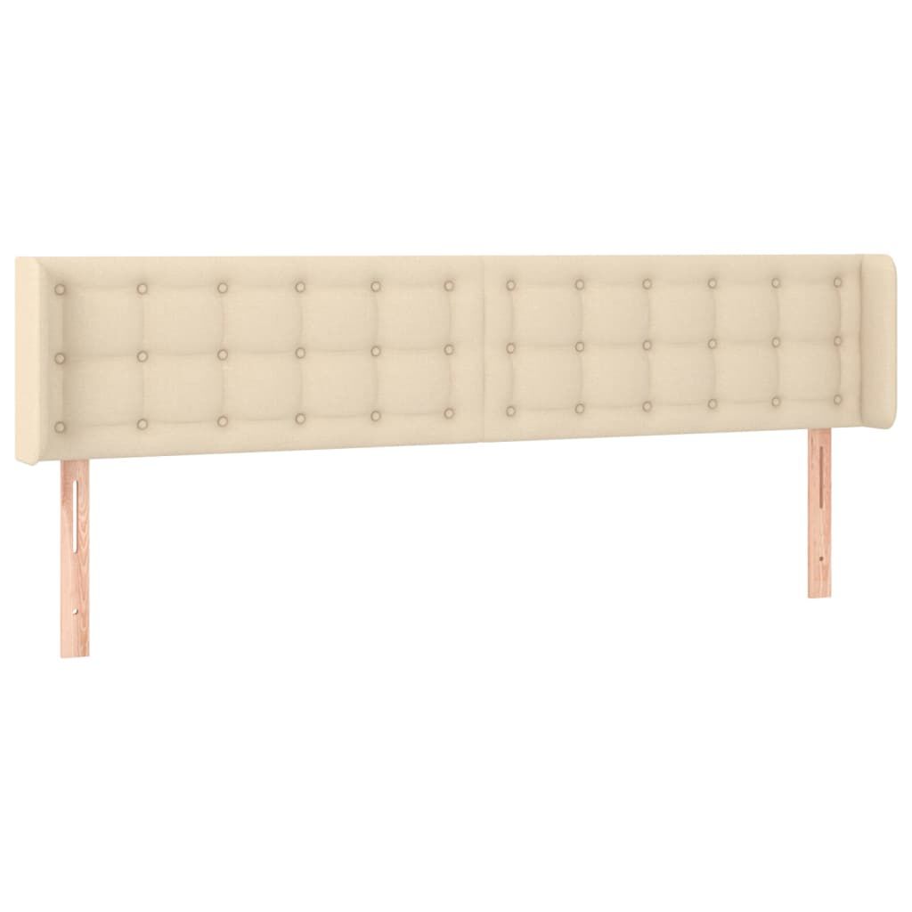 vidaXL Κεφαλάρι με Πτερύγια Κρεμ 203x16x78/88 εκ. Υφασμάτινο