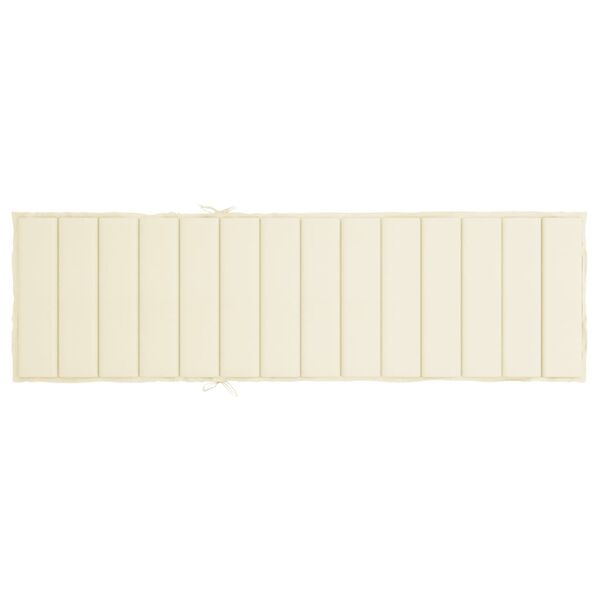 vidaXL Μαξιλάρι Ξαπλώστρας Κρεμ 200 x 70 x 3 εκ. από Ύφασμα Oxford