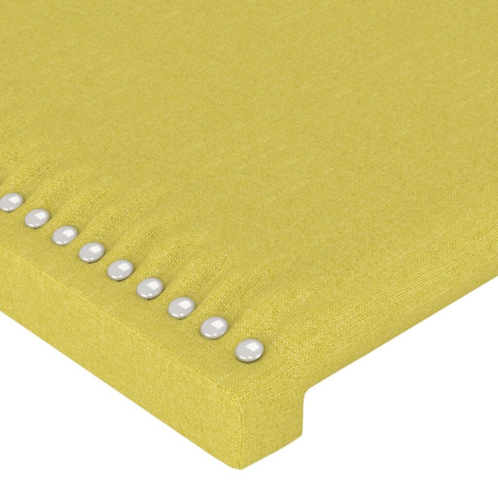 vidaXL Κεφαλάρι Κρεβατιού LED Πράσινο 80 x 5 x 78/88 εκ. Υφασμάτινο