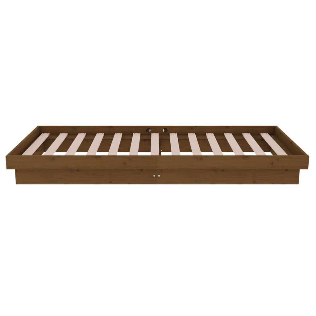 vidaXL Πλαίσιο Κρεβατιού Μελί 75x190 εκ. Ξύλο Πεύκου Small Single