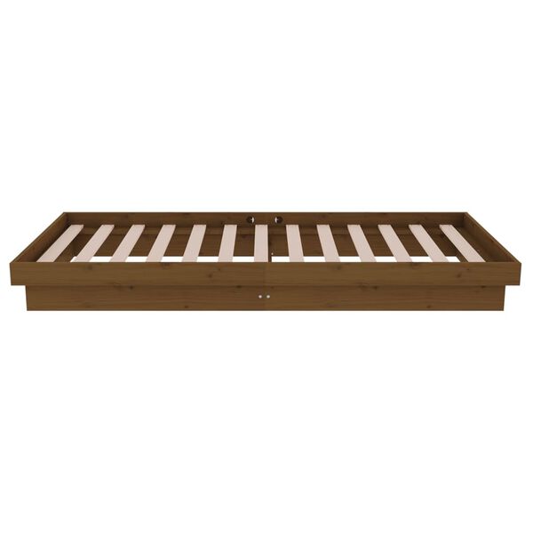 vidaXL Πλαίσιο Κρεβατιού Μελί 75x190 εκ. Ξύλο Πεύκου Small Single