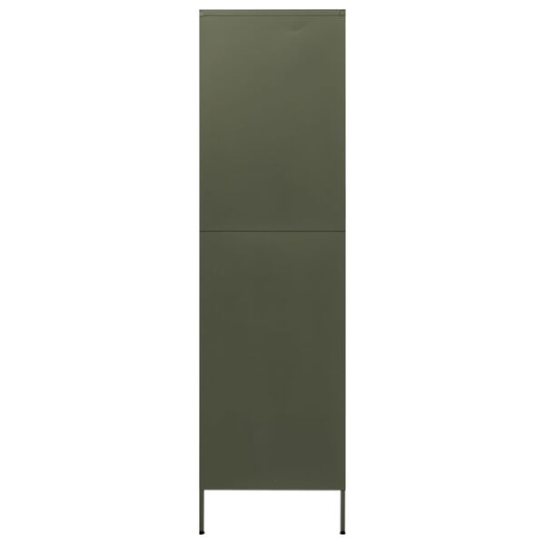 vidaXL Ντουλάπα Πράσινο Λαδί 90 x 50 x 180 εκ. από Ατσάλι