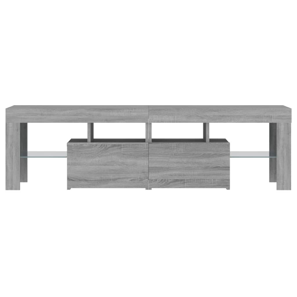 vidaXL Έπιπλο Τηλεόρασης με LED Γκρι Sonoma 140 x 36,5 x 40 εκ.