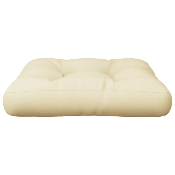 vidaXL Μαξιλάρι Παλέτας Κρεμ 58 x 58 x 10 εκ. από Ύφασμα
