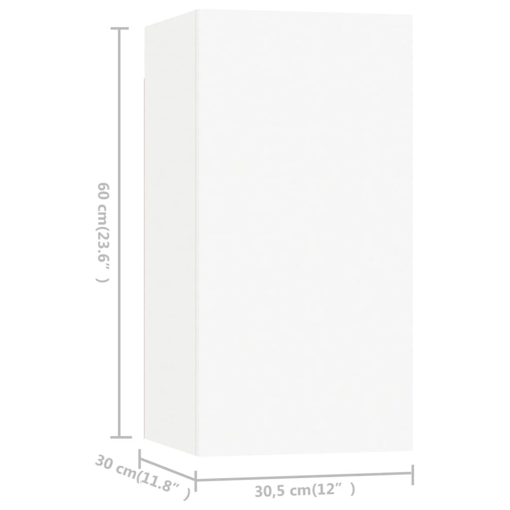 vidaXL Έπιπλα Τηλεόρασης 7 τεμ. Λευκά 30,5 x 30 x 60 εκ. Επεξ. Ξύλο