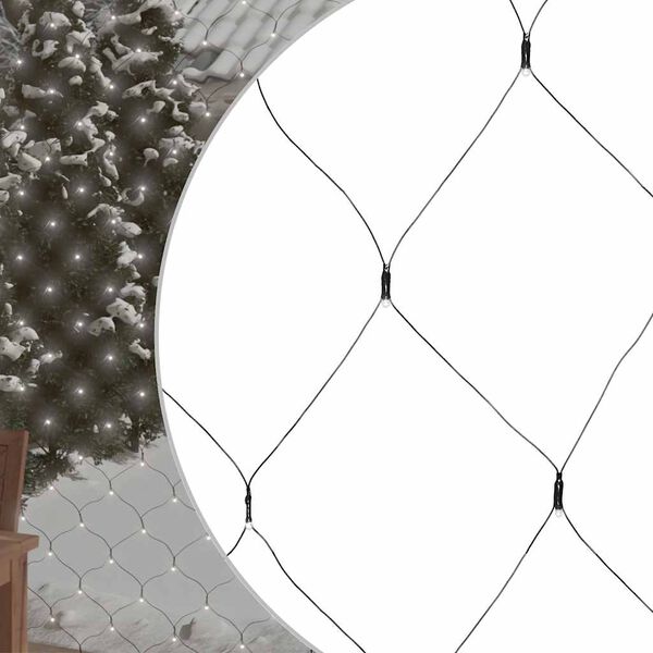 vidaXL Χριστουγ. Φωτάκια Δίχτυ Ψυχρό Λευκό Εσ./Εξ. Χώρου 3x3μ. 306 LED