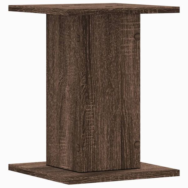 vidaXL Βάσεις Φυτών 2 Τεμ. Καφέ Δρυς 30x30x40 εκ. Επεξεργασμένο Ξύλο