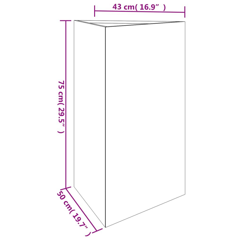 vidaXL Ζαρντινιέρα 50 x 43 x 75 εκ. από Ατσάλι Σκληρυθέν στο Αέρα