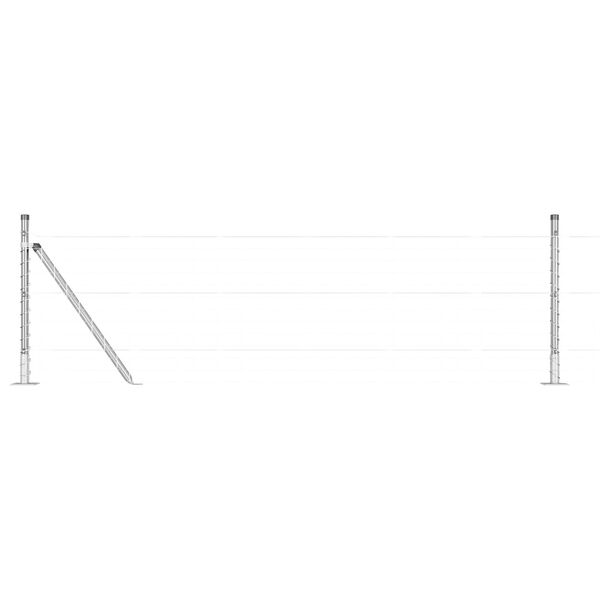 vidaXL Πόδια Φράχτη με Βάσεις 7 τεμ Ø32mm 70cm Γαλβανισμένο Χάλυβα