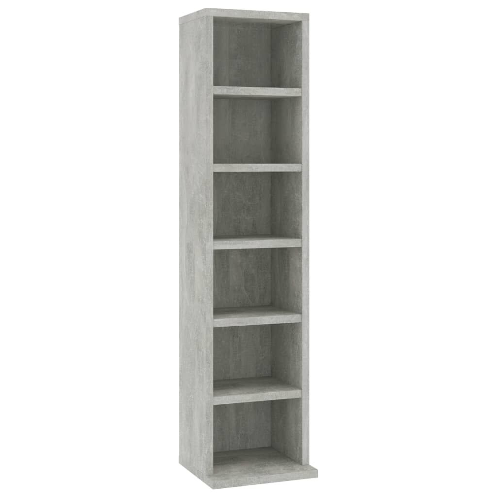 vidaXL Έπιπλο για CD Γκρι Σκυροδέματος 21x20x88 εκ. Επεξεργασμένο Ξύλο