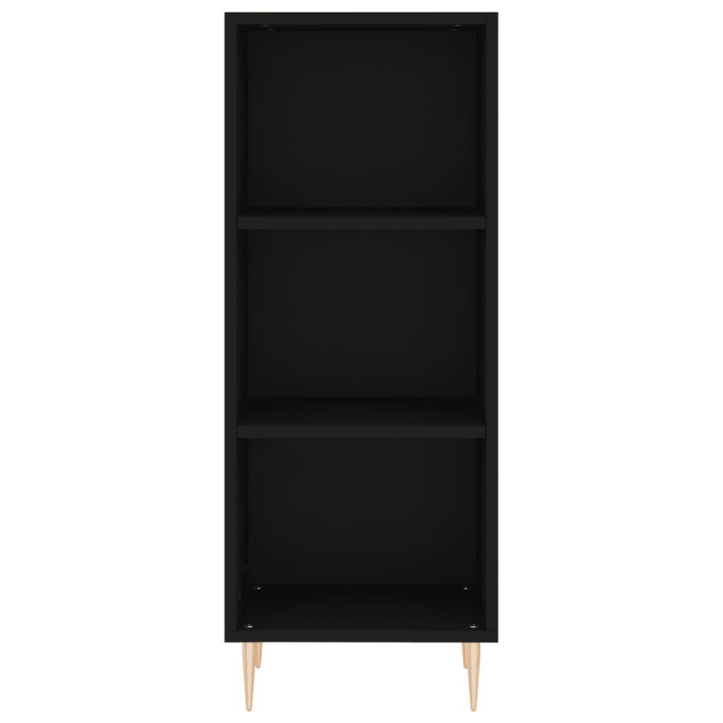 vidaXL Ντουλάπι Μαύρο 34,5 x 34 x 180 εκ. από Επεξεργασμένο Ξύλο