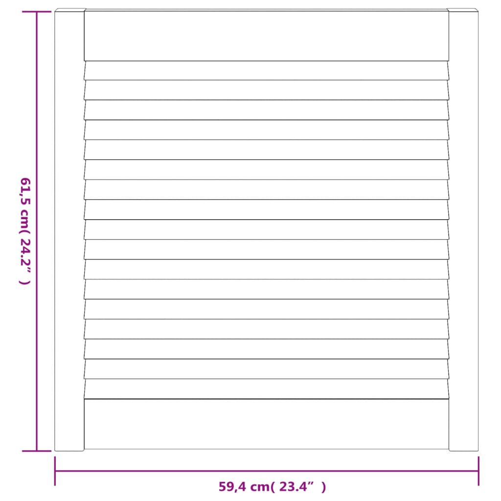 vidaXL Πορτάκι με Περσίδες 61,5x59,4 εκ. από Μασίφ Ξύλο Πεύκου