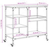 vidaXL Τρόλεϊ Κουζίνας Καφέ Δρυς 100x45x89,5 εκ. Επεξεργασμένο Ξύλο