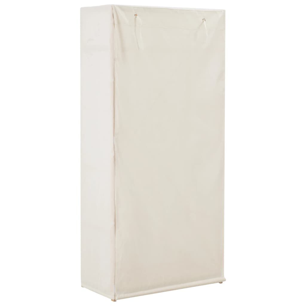 vidaXL Ντουλάπα Λευκή 79 x 40 x 170 εκ. Υφασμάτινη