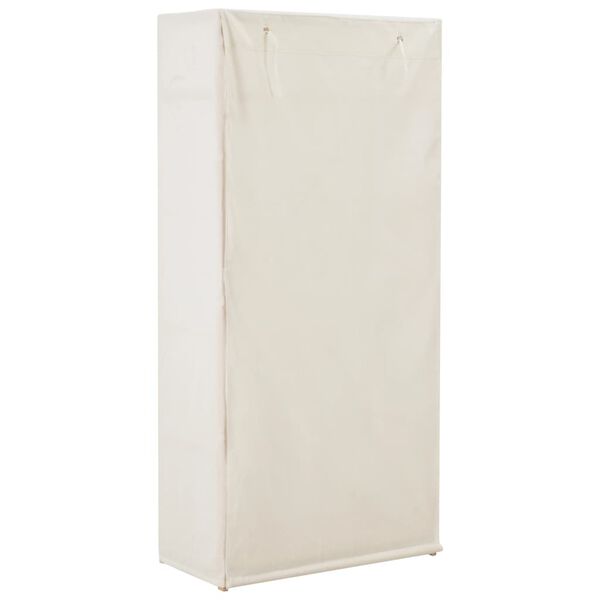 vidaXL Ντουλάπα Λευκή 79 x 40 x 170 εκ. Υφασμάτινη