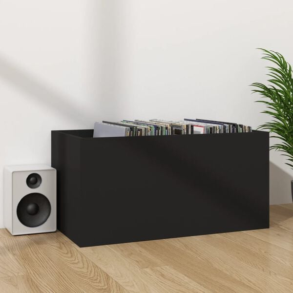 vidaXL Έπιπλο Δίσκων Βινυλίου Μαύρο 71x34x36 εκ. Επεξεργ. Ξύλο
