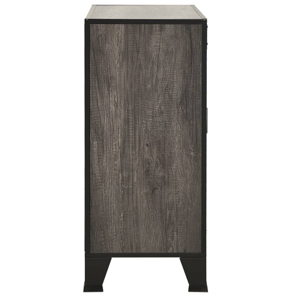 vidaXL Ντουλάπι Αποθήκευσης Γκρι 72 x 36 x 82 εκ. Μέταλλο / MDF