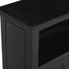 vidaXL Κομοδίνο Μαύρο 60x30x75 εκ. από Μασίφ Ξύλο Μαόνι