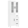 vidaXL Ντουλάπι Γυαλιστερό Λευκό 69,5x34x180 εκ. Επεξεργασμένο Ξύλο