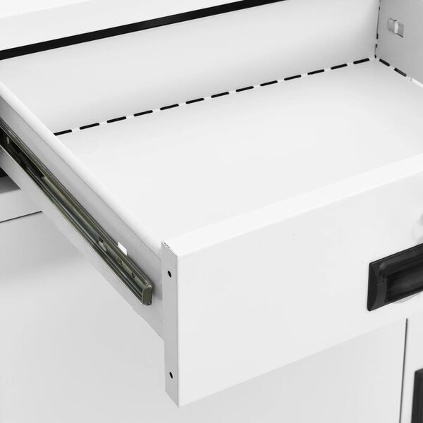 vidaXL Ντουλάπα Γραφείου Λευκή 90 x 40 x 102 εκ. Ατσάλινη