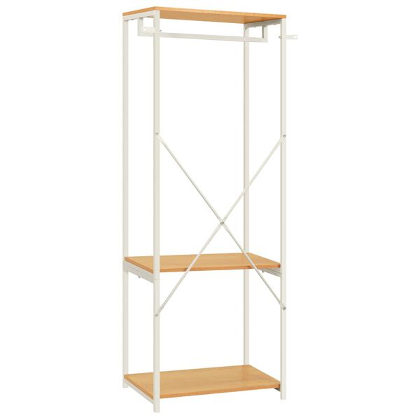 vidaXL Ντουλάπα Λευκή/Χρώμα Δρυός 60x40x167 εκ. Μέταλλο & Μοριοσανίδα