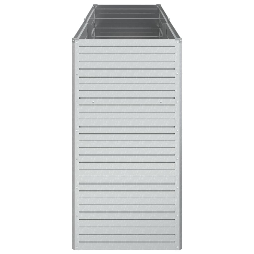 vidaXL Ζαρντινιέρα Υπερυψωμένη Ασημί 160x40x77 εκ. Γαλβανισμ. Χάλυβας