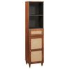 vidaXL Έπιπλα μπάνιου με συρτάρι Επιτοίχιο 4 pcs 38 x 33 x 160 εκ.