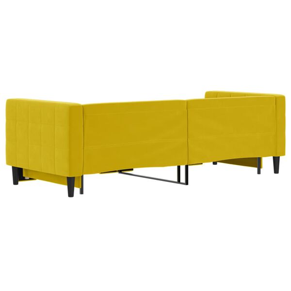 vidaXL Καναπές Κρεβάτι Συρόμενος Κίτρινος 80 x 200 εκ. Βελούδινος