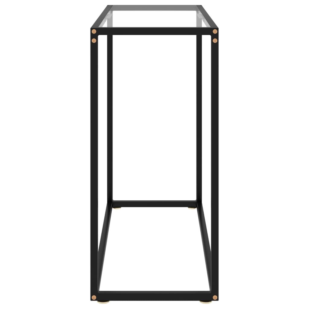 vidaXL Τραπέζι Κονσόλα Διαφανές 80 x 35 x 75 εκ. από Ψημένο Γυαλί