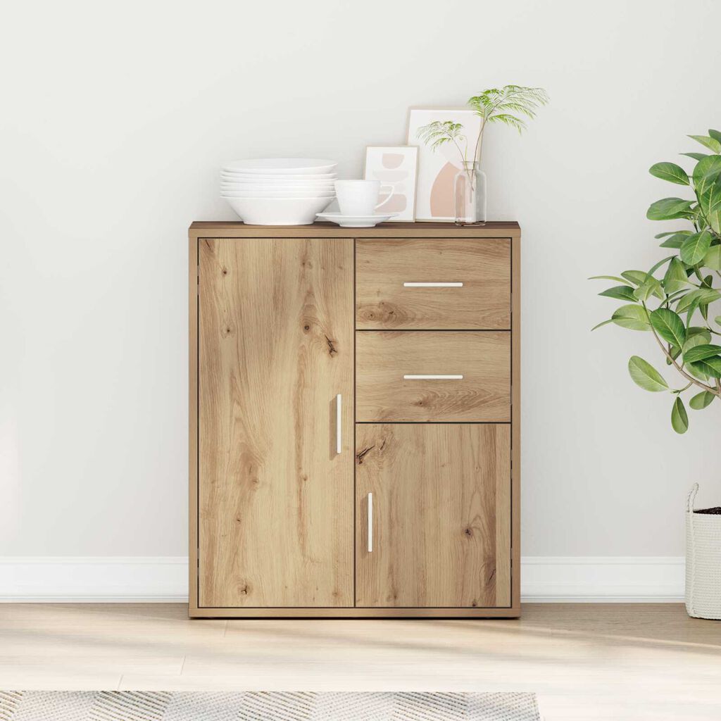 vidaXL Πλαϊνό γραφείο artisan δρυς 60 x 31 x 70 εκ Επεξεργασμένο ξύλο