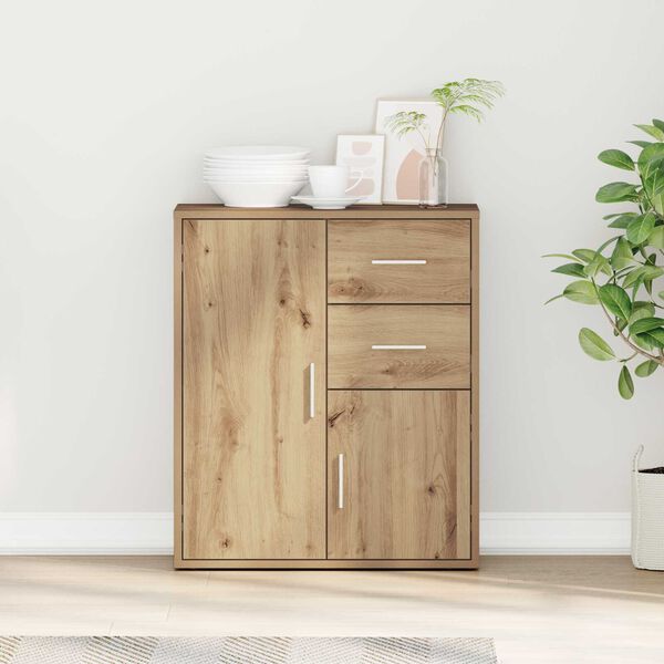 vidaXL Πλαϊνό γραφείο artisan δρυς 60 x 31 x 70 εκ Επεξεργασμένο ξύλο