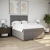 vidaXL &Kappa;&rho;&epsilon;&beta;ά&tau;&iota; Boxspring &mu;&epsilon; &Sigma;&tau;&rho;ώ&mu;&alpha; Taupe 140x190 &epsilon;&kappa;. &Upsilon;&phi;&alpha;&sigma;&mu;ά&tau;&iota;&nu;&omicron;