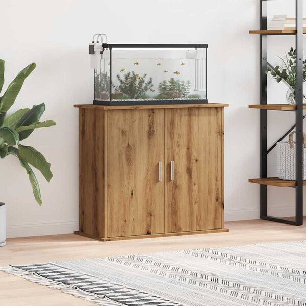 vidaXL Βάση Ενυδρείου τεχνίτης Δρυς 81x36x73 εκ από Επεξεργασμένο Ξύλο