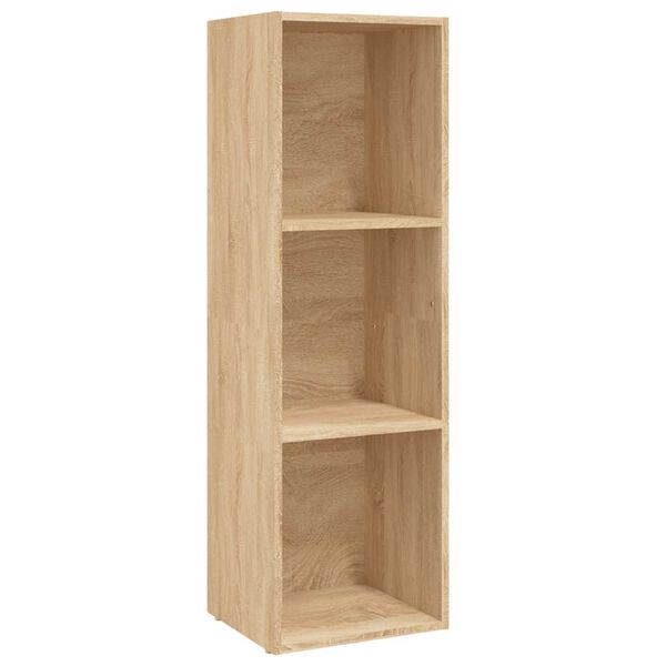 vidaXL Βιβλιοθήκη/Έπιπλο TV Sonoma Δρυς 36x30x114 εκ. από Μοριοσανίδα