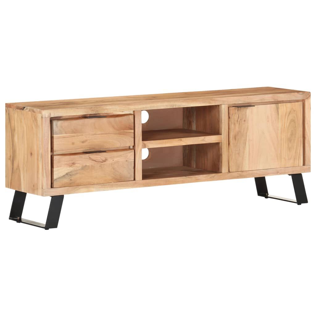 vidaXL Έπιπλο Τηλεόρασης Live Edge 120x30x42 εκ. Μασίφ Ξύλο Ακακίας