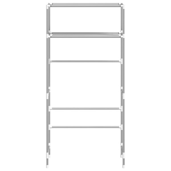 vidaXL Ραφιέρα 2 Επιπέδων για Πλυντήριο Γκρι 69x28x143 εκ. από Σίδερο
