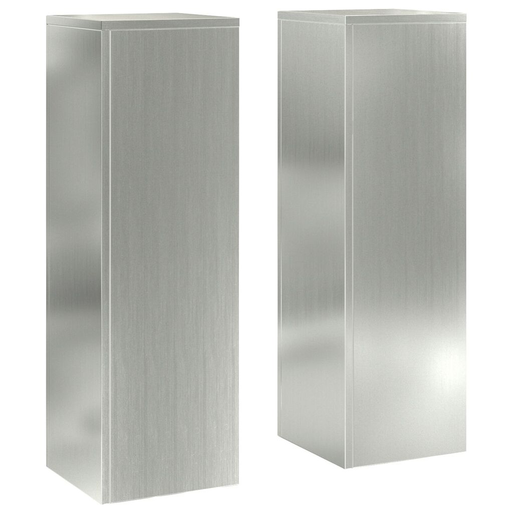 vidaXL Υπαίθρια Σταντ Φυτών Πυλώνας 2 τμχ 24x24x75 εκ Γαλβανισμένο Ατσάλι