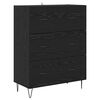 vidaXL Highboard &mu;&epsilon; &sigma;&upsilon;&rho;&tau;ά&rho;&iota; 2 pcs &Mu;&alpha;ύ&rho;&eta; &Omicron;&xi;&upsilon;ά &Epsilon;&pi;&epsilon;&xi;&epsilon;&rho;&gamma;&alpha;&sigma;&mu;έ&nu;&omicron; &xi;ύ&lambda;&omicron;