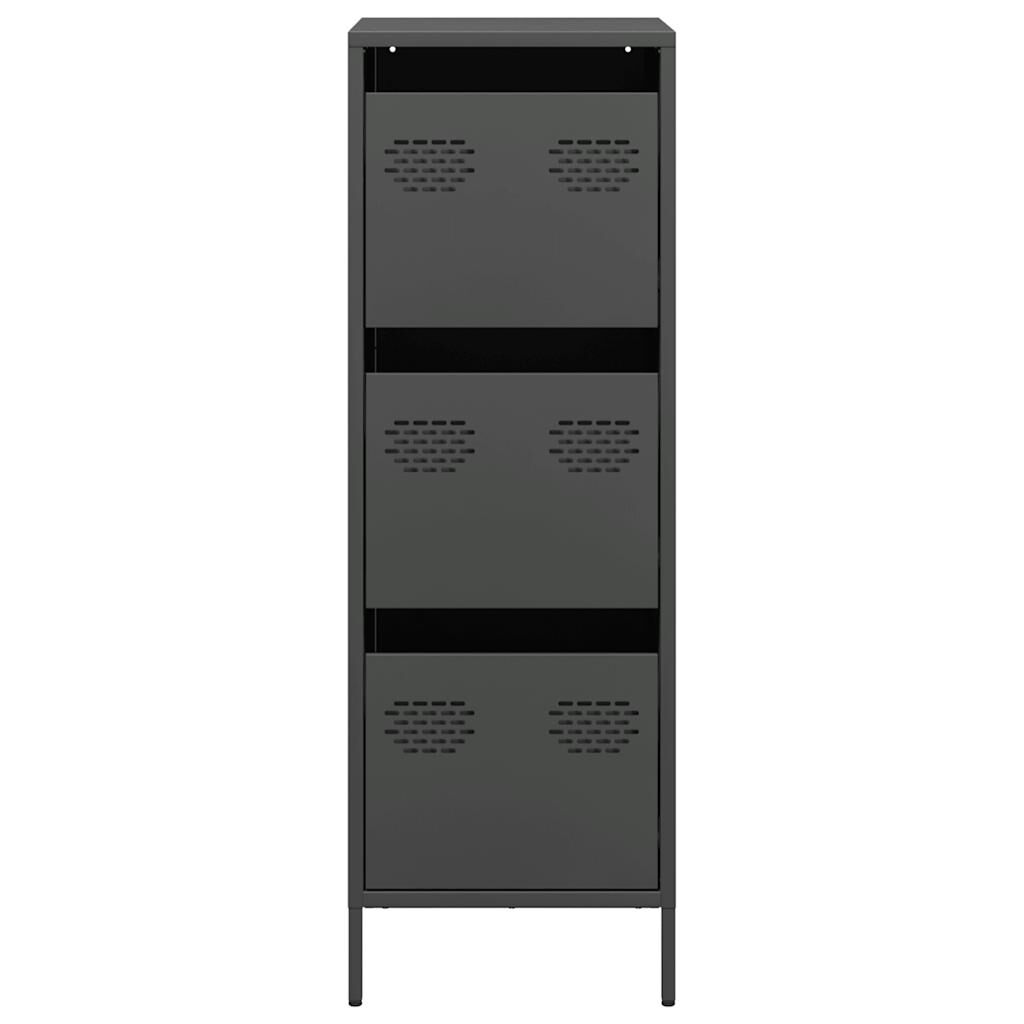 vidaXL Ντουλάπι Μαύρο 39x35x103,5 εκ. από Ατσάλι
