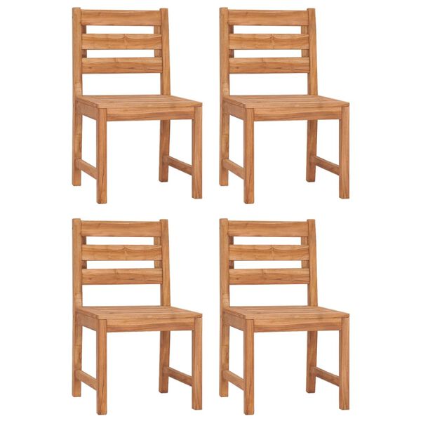 vidaXL Καρέκλες Κήπου 4 τεμ. από Μασίφ Ξύλο Teak