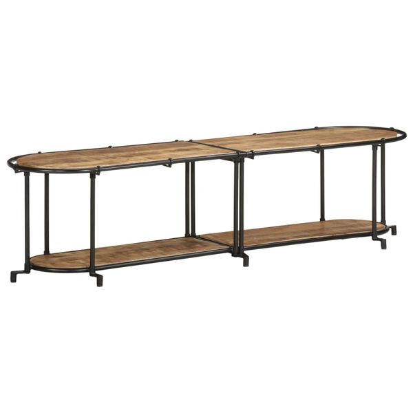 vidaXL Έπιπλο Τηλεόρασης 160x42x40 εκ. Μασίφ Ακατέργ. Ξύλο Μάνγκο