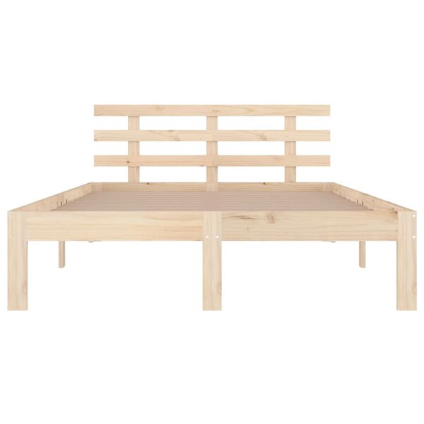 vidaXL Πλαίσιο Κρεβατιού 150 x 200 εκ. Μασίφ Ξύλο King Size