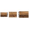 vidaXL Φωτιστικό Τραπεζάκι 3 pcs Παλαιό ξύλο 50.5 x 35 x 53 εκ.