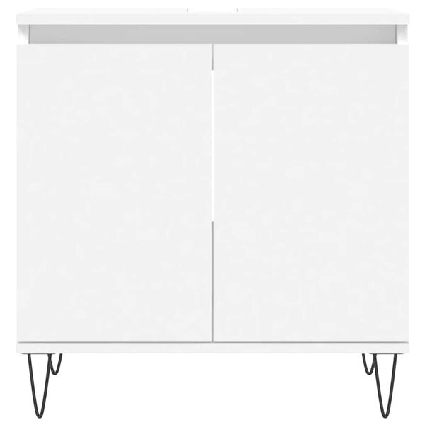 vidaXL Ντουλάπι Μπάνιου Λευκό 58 x 33 x 60 εκ. από Επεξεργασμένο Ξύλο