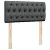 vidaXL Κρεβάτι Boxspring με Στρώμα Σκούρο Γκρι 80x200 εκ. Υφασμάτινο